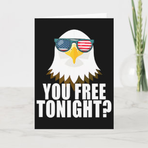 Du bist heute Abend frei Amerikanische Flagge Patr Karte