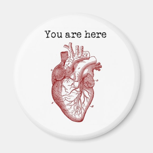 Du bist hier in meinem Herzen Magnet (Vorne)