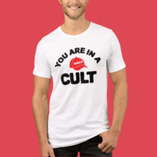 Du bist in einem Kult! Anti-MAGA-Statement-Shirt Tri-Blend Shirt
