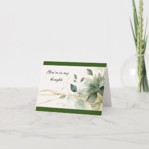 "Du bist in meinen Gedanken" 4"x5,6" leere Note Ka Dankeskarte