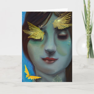 Du bist in meinen Gedanken   Hübsche Dame Karte