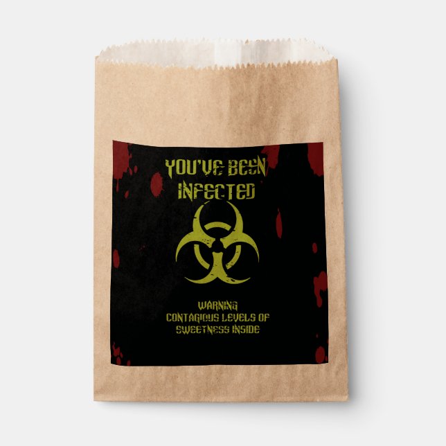 Du bist infiziert – Zombie-Virus-Behandlung Geschenktütchen (Vorderseite)
