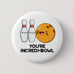Du bist Inkrei-Bowl Funny Bowling Pun Button