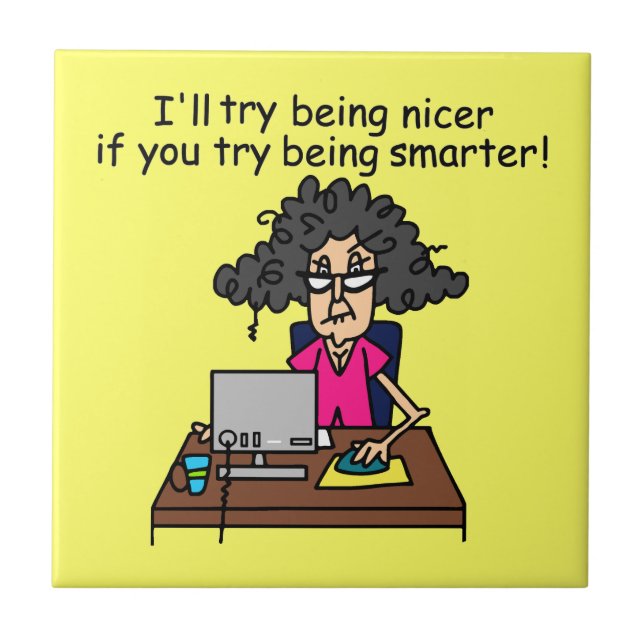 Du bist klüger, ich werde nackter sein fliese (Vorderseite)