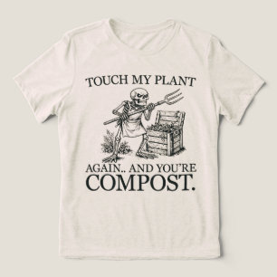 Du bist kompost lustiger Gartenskelett Tri-Blend Shirt