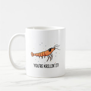 Du bist Krillin It Funny Krill Pun Kaffeetasse