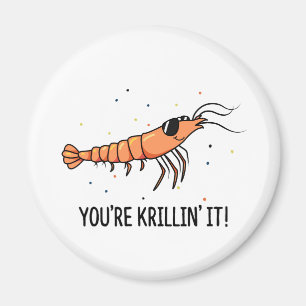 Du bist Krillin It Funny Krill Pun Magnet