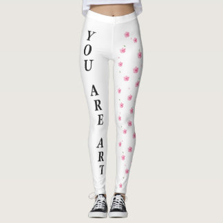 Du bist Kunst & aus Sternen gemacht – Sakura-Blume Leggings