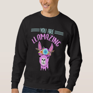 Du bist Lama Llamazing Alpaka Süßes Tierdesign Sweatshirt