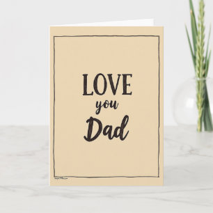 Du bist lieb, Papa - einfache Karte im stilvollen