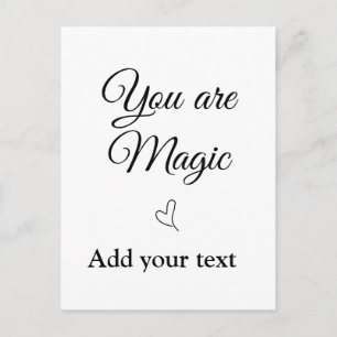 Du bist Magie, füge deinen Text Bild benutzerdefin Postkarte
