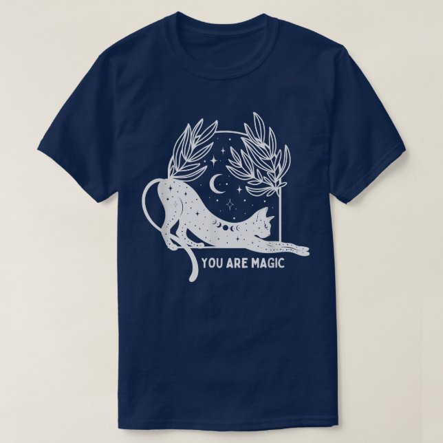 Du bist magisch, Hexenkatze ästhetisch T-Shirt (Design vorne)