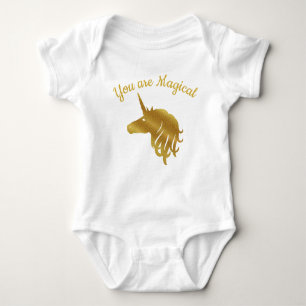Du bist magischer Einhorn-Bodysuit Baby Strampler