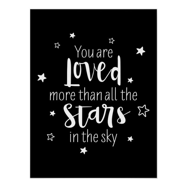 Du bist mehr geliebt als alle Sterne am Himmel Poster (Vorderseite)