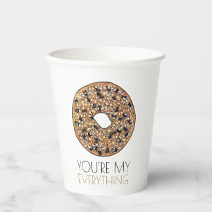Du bist mein Alles Bagel Frühstücksessen Liebe Pappbecher