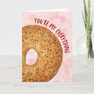 Du bist mein Alles Bagel Valentinstag Karte