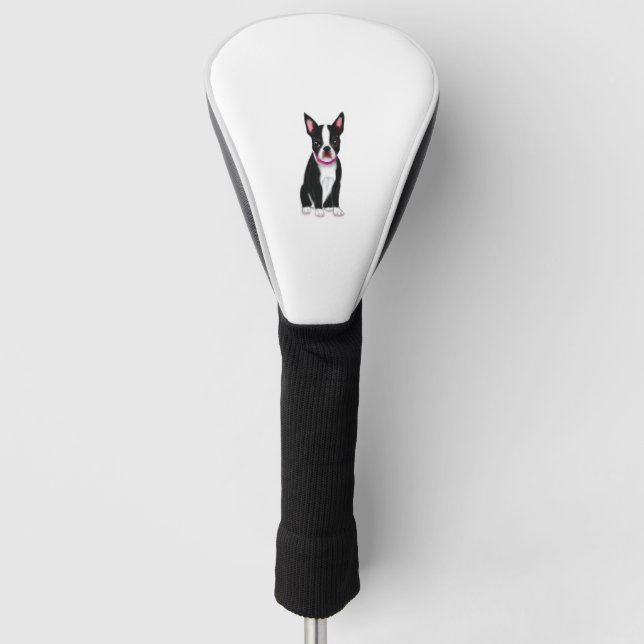 Du bist mein alles Boston Terrier Mind Desi Golf Headcover (Vorderseite)