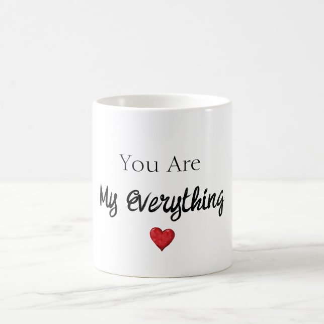Du bist mein Alles Herz Kaffeetasse (Mittel)