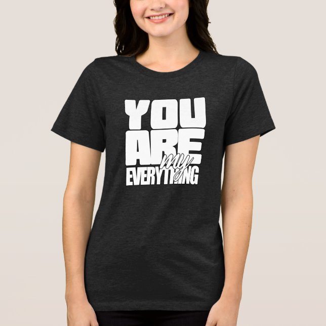Du bist mein Alles Tri-Blend Shirt (Vorderseite)