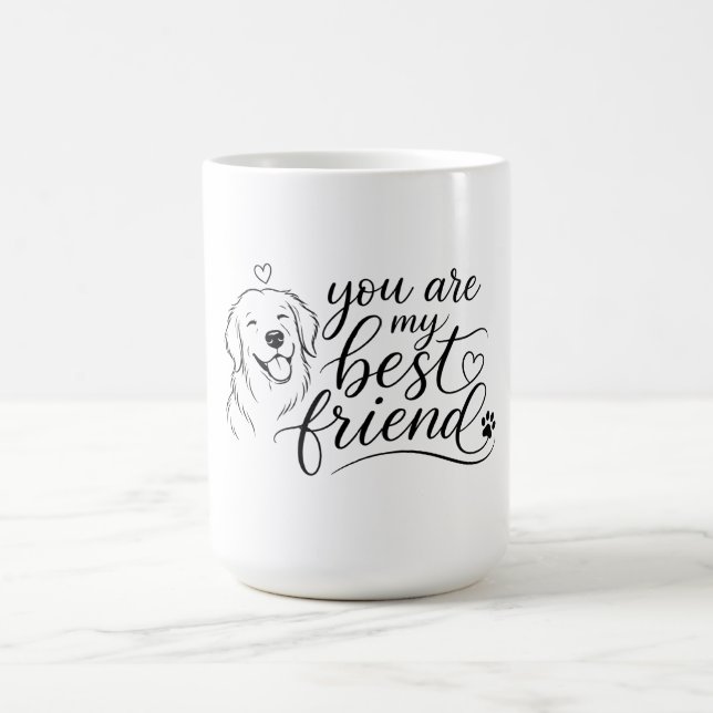 Du bist mein bester Freund Hunde-Design Kaffeetasse (Mittel)
