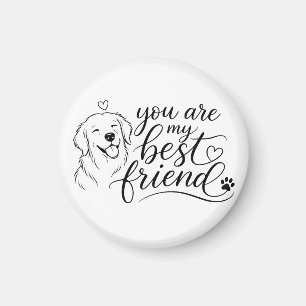 Du bist mein bester Freund Hunde-Design Magnet