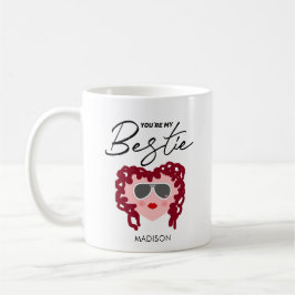 Du bist mein Bestie Funny Best Friend Herzname Kaffeetasse