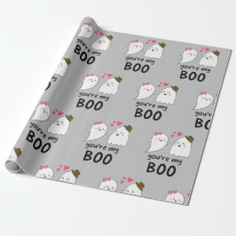 Du bist mein Boo Halloween Ghost Kawaii Niedlich Geschenkpapier