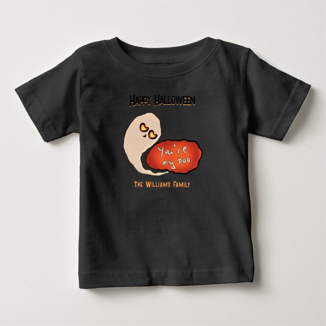 Du bist mein Boo | Niedliche Halloween-Familie Baby T-shirt (Vorderseite)