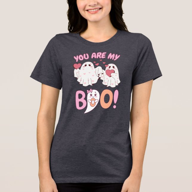 Du bist mein Boo-T - Shirt, Niedlicher Halloween-T Tri-Blend Shirt (Vorderseite)
