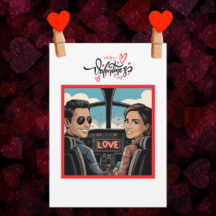 Du bist mein Co-Pilot fürs Leben, Valentinstag Feiertagskarte