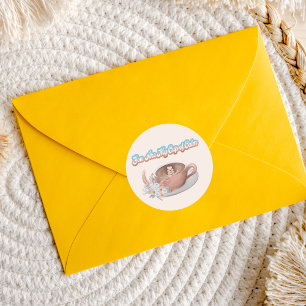 Du bist mein Cup von Calm Boho Latte Runder Aufkleber