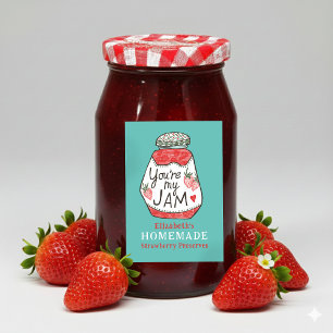 DU BIST MEIN DING Strawberry Maßgeschneiderte Hand Lebensmitteletikett