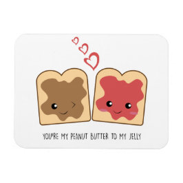 Du bist mein Erdnussbutter zu meinem Jelly Kawaii Magnet