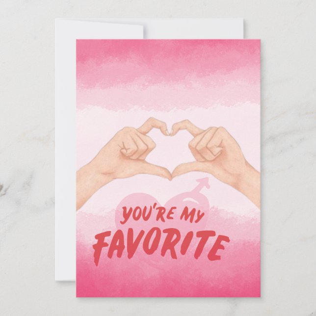 Du bist mein Favorit - Romantische Valentintagskar Feiertagskarte (Vorderseite)