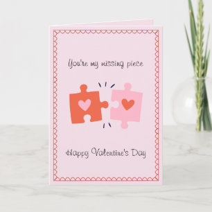 Du bist mein fehlendes Stück Lustiger Valentinstag Feiertagskarte