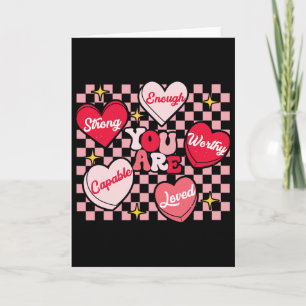 Du bist mein geliebter würdiger genug Candy Heart Karte