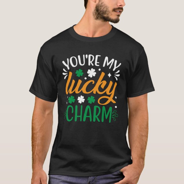 Du bist mein Glück Charm Saint Patrick T-Shirt (Vorderseite)
