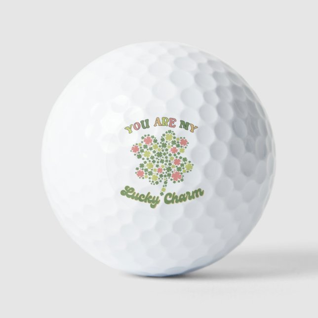 Du bist mein glücklicher Charm Golfball (Vorderseite)