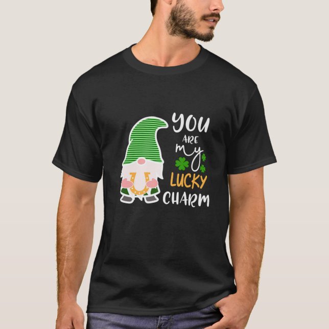 Du bist mein glücklicher Charm St Patricks Day Gno T-Shirt (Vorderseite)