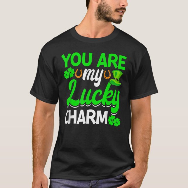 Du bist mein Glücksbringer Kleeblatt St Patrick's  T-Shirt (Vorderseite)