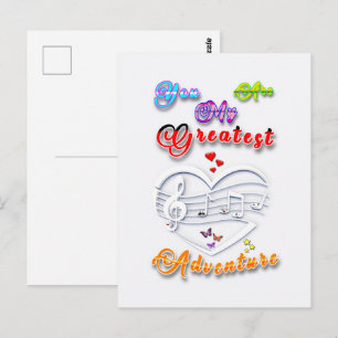 Du bist mein größtes Abenteuer Postkarte