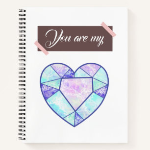 Du bist mein Herz   DiamantNotebook Notizbuch