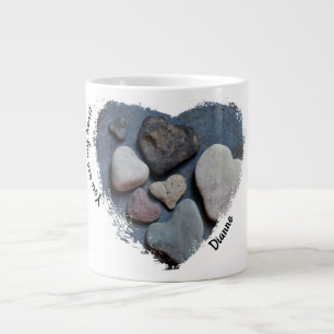 Du bist mein Herz. . . Herz-Shaped Rocks Jumbo-Tasse