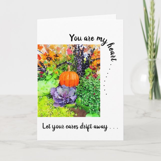 Du bist mein Herz.Pumpkin, Cabbage & Herbstglück Karte (Vorderseite)