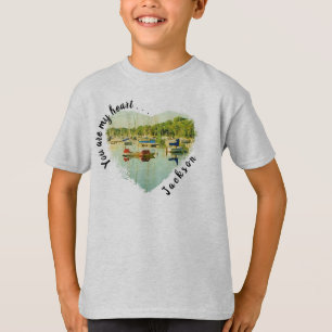 Du bist mein Herz. . .Rote und blaue Sailboote T-Shirt