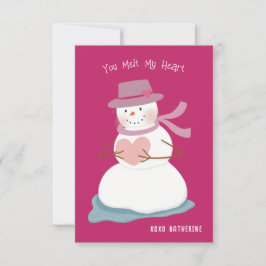 Du bist mein Herz Schneemann Klassenzimmer Valenti Einladung