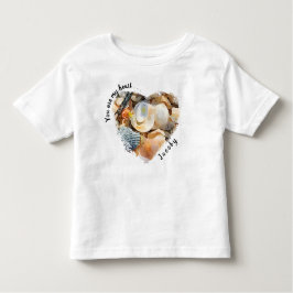 Du bist mein Herz. . .Seashells on Beach Sand Kleinkind T-shirt