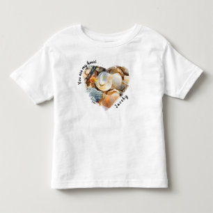 Du bist mein Herz. . .Seashells on Beach Sand Kleinkind T-shirt