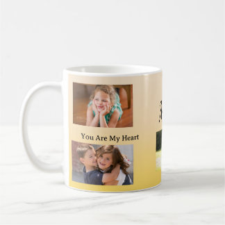 Du bist mein Herz – Vier-Foto-Geschenk für Mama Kaffeetasse