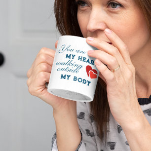 Du bist mein Herz, wie ich über meinen Körper lauf Kaffeetasse